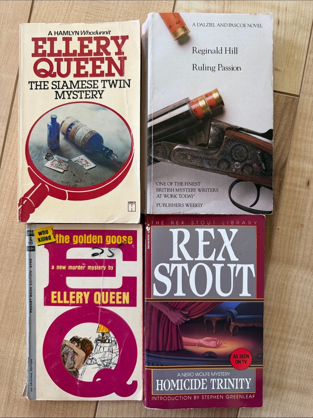 Vintage murder mystery paperback book bundle